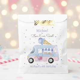 誕生日の四回の甘いアイスクリームトラック フェイバーバッグ