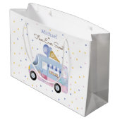 誕生日の四回の甘いアイスクリームトラック ラージペーパーバッグ (裏面アングル)