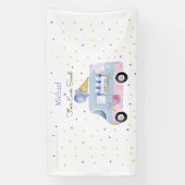 誕生日の四回の甘いアイスクリームトラック 横断幕 (縦)