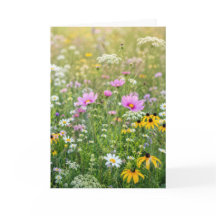 誕生日の夏の野の花の草原