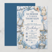 誕生日の夏 招待状 (正面/裏面)