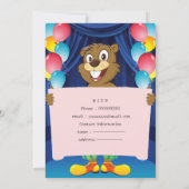 誕生日の夕べ　お誕生日おめでとう 招待状 (裏面)