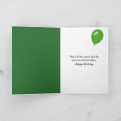 誕生日の夕日が森の小道に カード (内部)