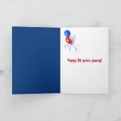 誕生日の大きなフラッグフィッシュ カード (内部)