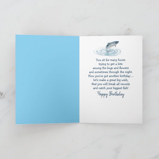 誕生日の大きな魚 カード (内部)