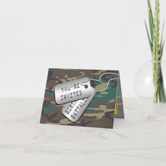 誕生日の大隊のバースデーパーティ招待状 招待状 (正面)