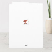 誕生日の夫がフクロウ鳥の絵を好き サンキューカード (裏面)