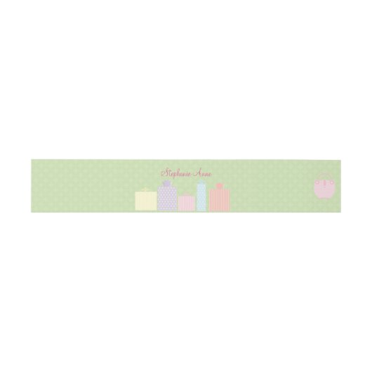 誕生日の女の子とプレゼント 招待状ベリーバンド (フラット)