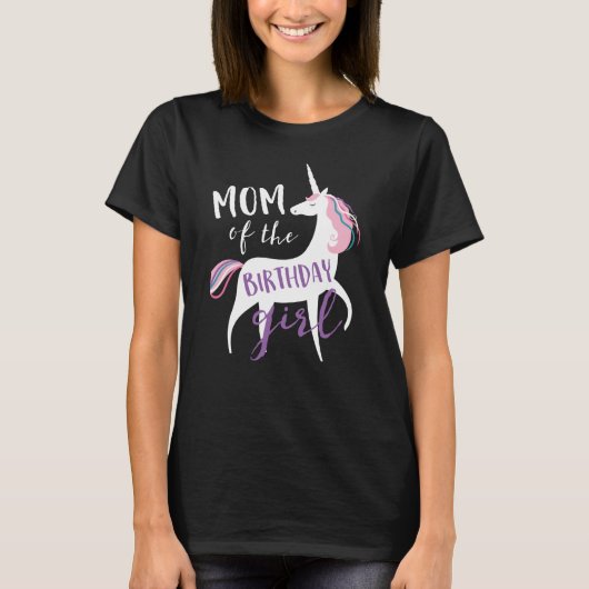 誕生日の女の子のお母さん Tシャツ (正面)