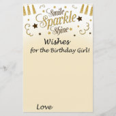 誕生日の女の子のためのゴールデンウィッシュ (正面)