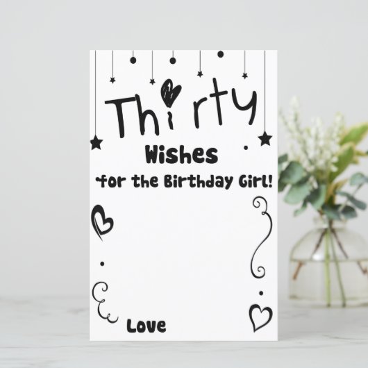 誕生日の女の子のゲームのための30の願い (スタンド正面)