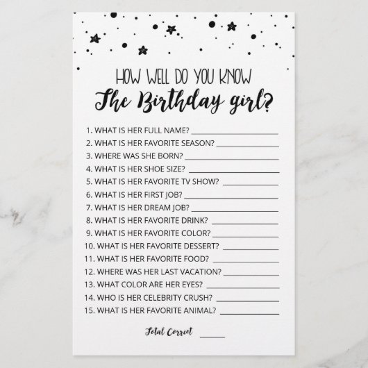 誕生日の女の子のゲームを知っている (正面)