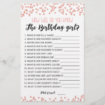 誕生日の女の子のゲームを知っている