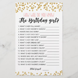 誕生日の女の子のゲームを知っている