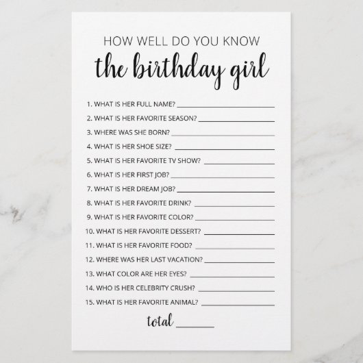 誕生日の女の子のゲーム (正面)