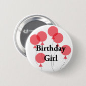 誕生日の女の子のバッジ 缶バッジ (正面&裏面)