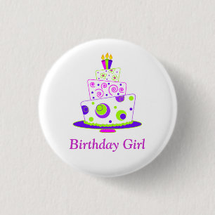 誕生日の女の子のバッジ 缶バッジ