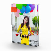 誕生日の女の子のメモリブロックと写真 フォトブロック (右)