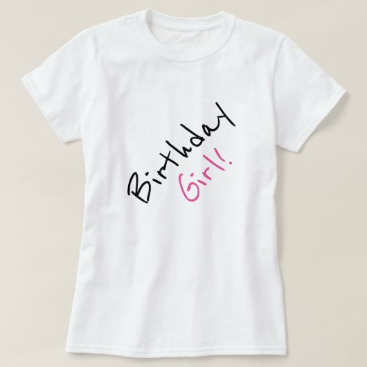 誕生日の女の子の女性のTシャツ Tシャツ (デザイン正面)