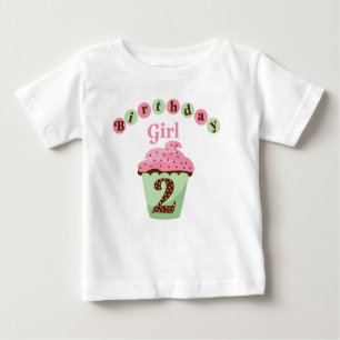 誕生日の女の子の年齢2 ベビーTシャツ