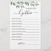 誕生日の女の子の誕生日パーティーカードへの願い (正面)