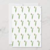 誕生日の女の子の誕生日パーティーカードへの願い 招待状 (裏面)