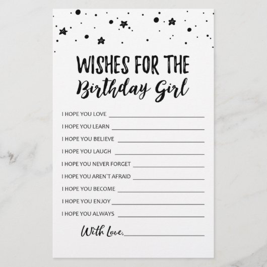 誕生日の女の子の誕生日パーティーゲームへの願い (正面)