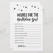 誕生日の女の子の誕生日パーティーゲームへの願い (正面/裏面)