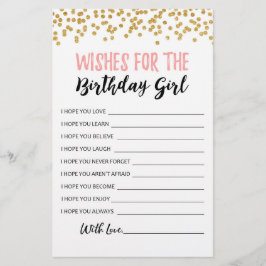 誕生日の女の子の誕生日パーティーゲームへの願い