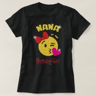 誕生日の女の子のEmojiの誕生会のナナ Tシャツ