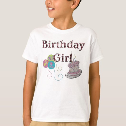 誕生日の女の子はTシャツをからかいます Tシャツ (正面)