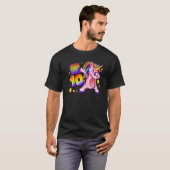 誕生日の女の子10歳、ユニコーンポップ・アートの、it、沼部 tシャツ (正面フル)