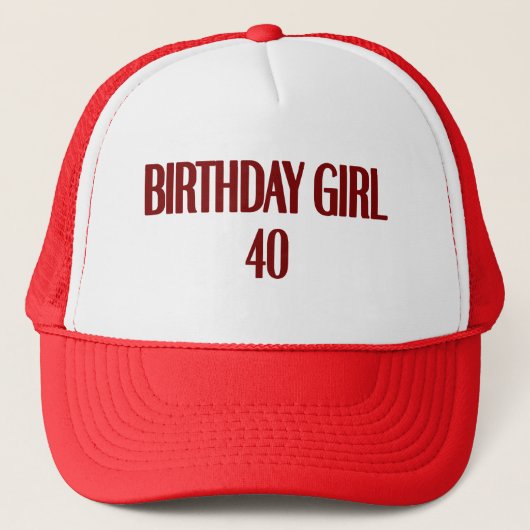 誕生日の女の子40 キャップ (正面)