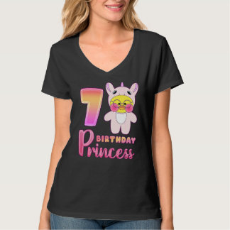 誕生日の女の子7歳Unicorn Kigのララファンファン Tシャツ