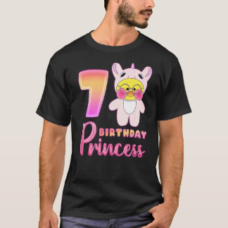 誕生日の女の子7歳Unicorn Kigのララファンファン Tシャツ