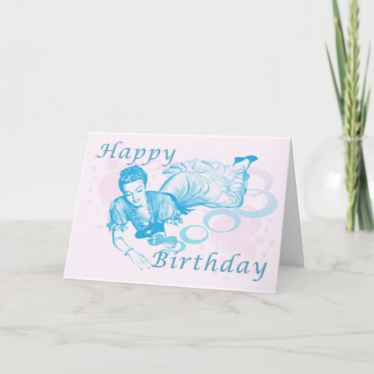 誕生日の女の子 カード (正面)