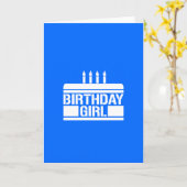 誕生日の女の子（ケーキ） カード (黄色い花)