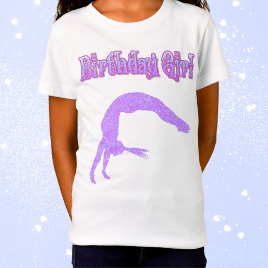 「誕生日の女の子」スパークリーGymnast Tシャツ