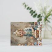 誕生日の女の子 ポストカード (スタンド正面)