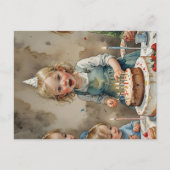 誕生日の女の子 ポストカード (正面)