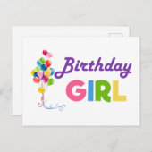 誕生日の女の子 ポストカード (正面/裏面)