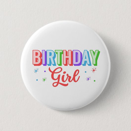 誕生日の女の子 缶バッジ (正面)