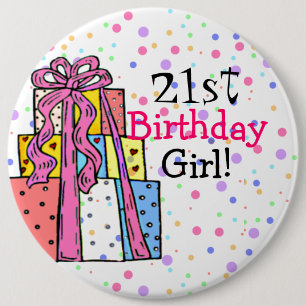 誕生日の女の子 缶バッジ