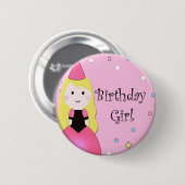 誕生日の女の子 缶バッジ (正面&裏面)