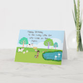 誕生日の女性の子供のカード。 カード (正面)