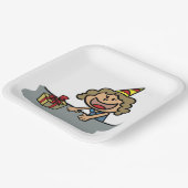 誕生日の女性 ペーパープレート (傾斜あり)