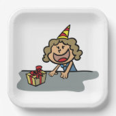 誕生日の女性 ペーパープレート (正面)