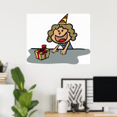 誕生日の女性 ポスター (ホームオフィス)