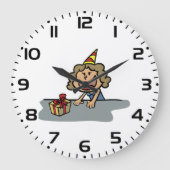 誕生日の女性 ラージ壁時計 (正面)