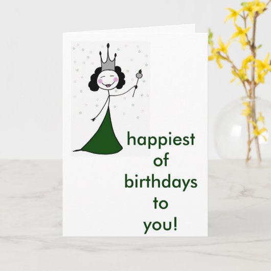 誕生日の女王 カード (黄色い花)